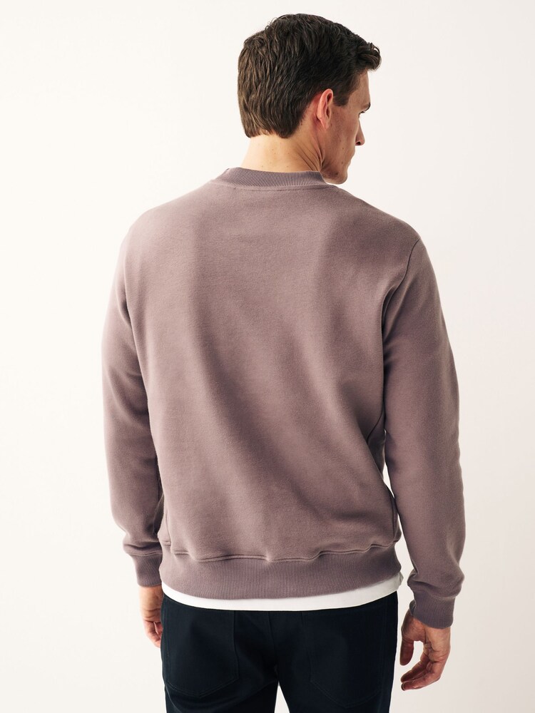 Lila - Sweatshirt mit Rundhalsausschnitt - Bild 2 von 7