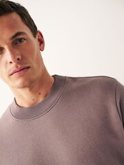 Lila - Sweatshirt mit Rundhalsausschnitt - Bild 4 von 7