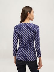 Hobbs Blue Essie Printed Top - Image 2 of 5