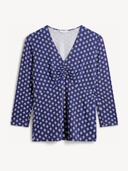 Hobbs Blue Essie Printed Top - Image 5 of 5