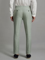 Reiss Apple Kin Linen Tapered Trousers Slim-Fit - Image 5 of 6