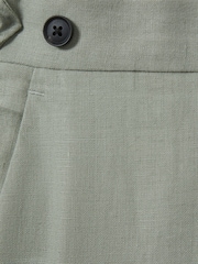 Reiss Apple Kin Linen Tapered Trousers Slim-Fit - Image 6 of 6