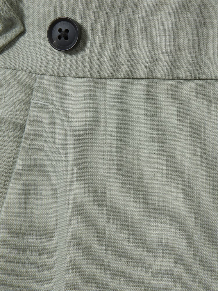 Reiss Apple Kin Linen Tapered Trousers Slim-Fit - Image 6 of 6