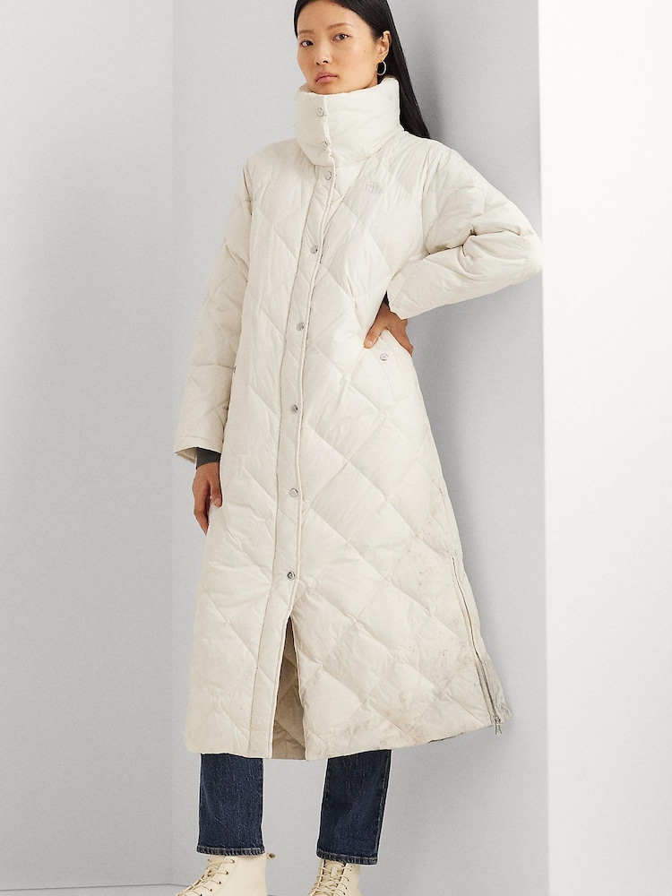 Lauren Ralph Lauren Diamond Quilted Maxi Down Coat - Image 1 of 6