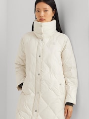 Lauren Ralph Lauren Diamond Quilted Maxi Down Coat - Image 4 of 6