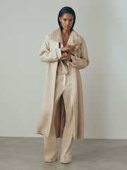 Reiss Blush Teya Belted Trench Coat - Image 3 of 6