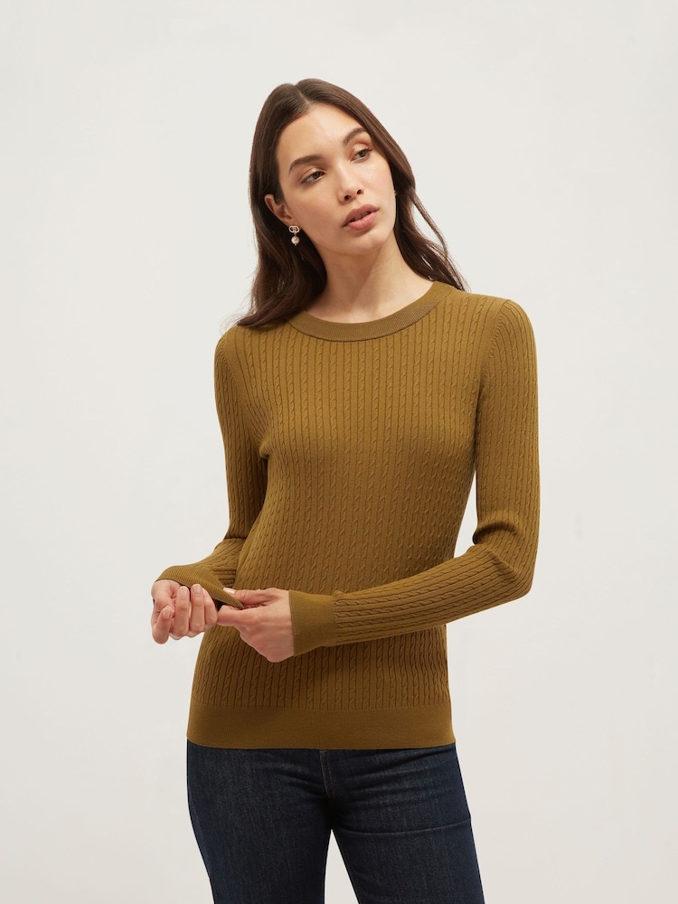 Hobbs Green Iris Cable Jumper - Image 1 of 5