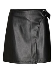 VERO MODA Black Faux Leather Wrap Buckle Mini Skirt - Image 6 of 6