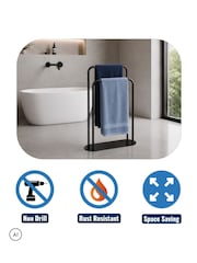 Showerdrape Aspen müstəqil ikiqat dəsmal stendi - 6şəkildən 5 şəkil