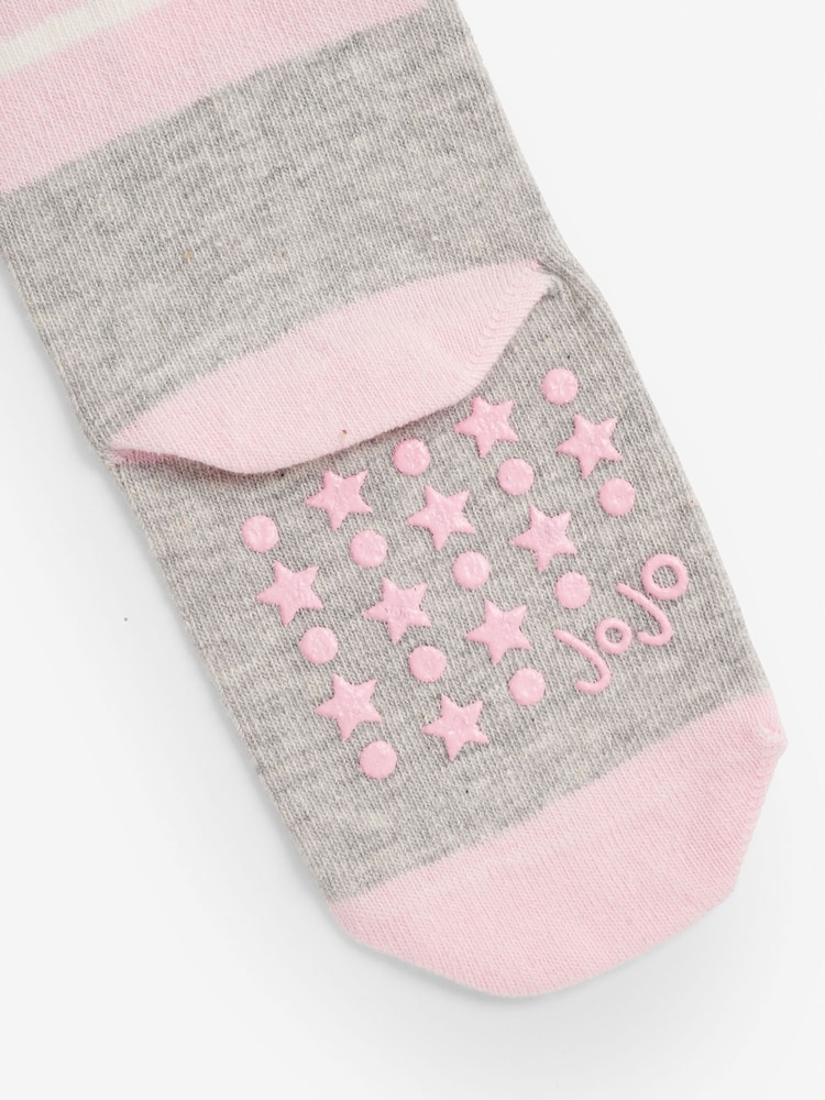 JoJo Maman Bébé Pink Girls Rabbit Ankle Cotton Rich Tights - Image 3 of 3