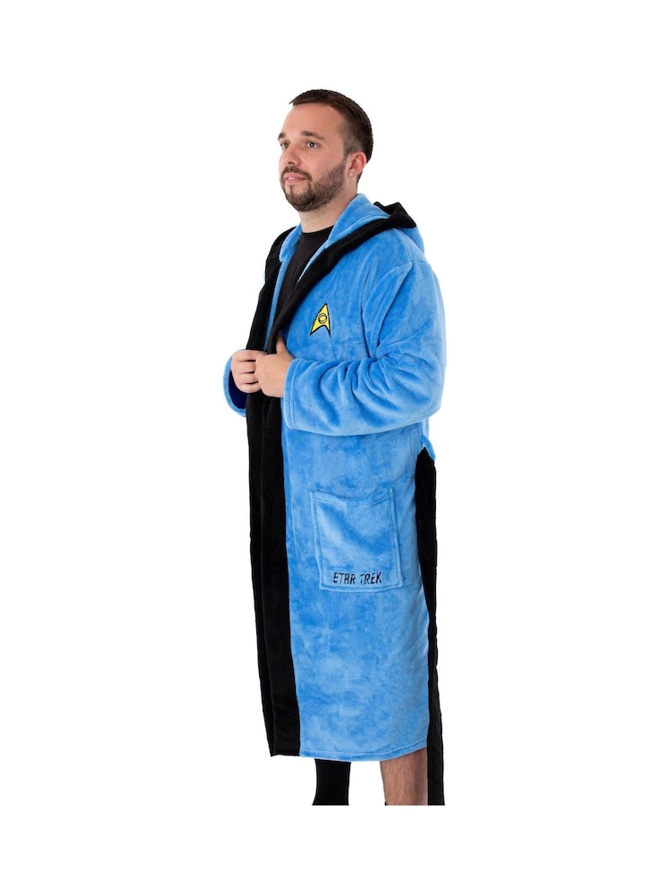 Vanilla Underground Blue Star Trek Mens Dressing Gown - Image 3 of 5
