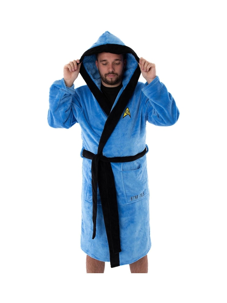 Vanilla Underground Blue Star Trek Mens Dressing Gown - Image 4 of 5