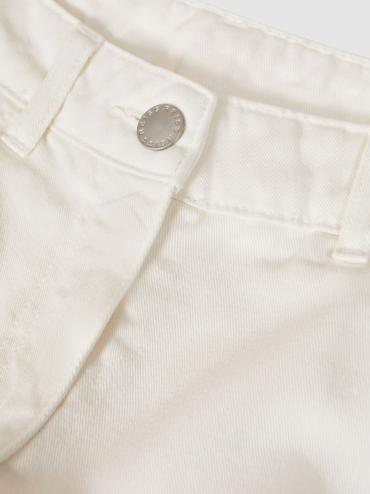 Reiss Cream Colorado Garment Dyed Wide Leg Trousers - Image 6 of 6
