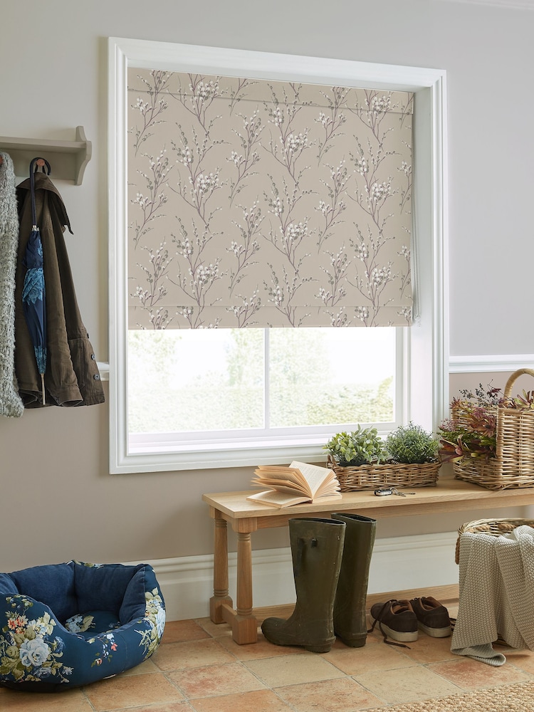 Laura Ashley Natural Pussy Willow Made to Measure Roman Blind - Image 1 of 7