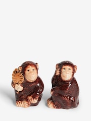 Clarke and Clarke Natural & Gold Monkey Business Salt & Pepper - Image 3 of 4