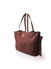 Moda in Pelle Natural Large Leather Tote - Image 3 of 5