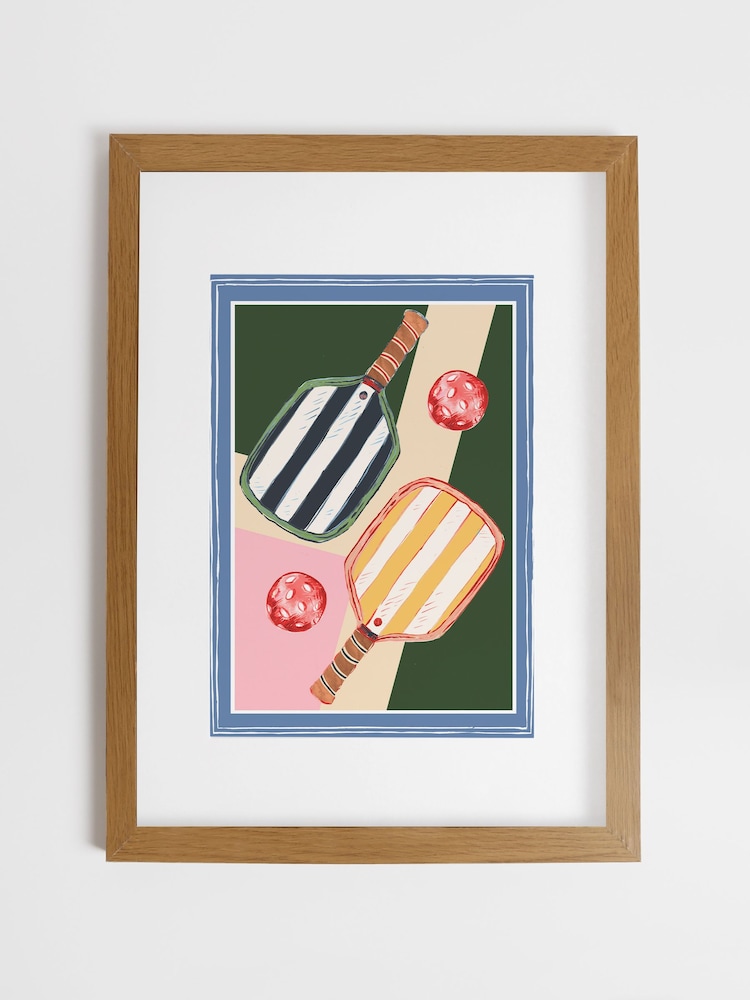 Joules Multi Courtside Collective Wood Mounted Framed Print Wall Art - Image 2 of 4 Joules Multi Courtside Collective Wood Mounted Framed Print Wall Art - Image 2 of 4