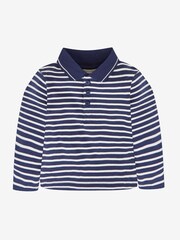 JoJo Maman Bébé Navy Blue & Stripe 2-Pack Polo Shirts - Image 2 of 5