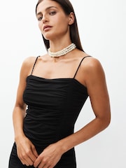 White Three Row Pearl Choker - Image 3 of 6