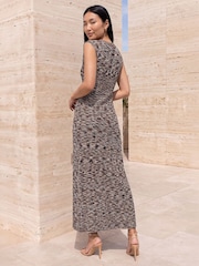 Roman Brown Rainbow Knit Midi Dress - Image 3 of 4