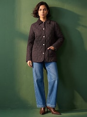 Roman Brown Quilted Collar Jacket - Image 2 of 4