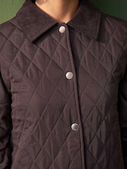 Roman Brown Quilted Collar Jacket - Image 4 of 4