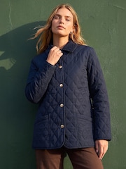 Roman Blue Quilted Collar Jacket - Image 2 of 4