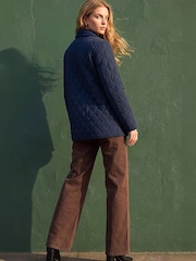 Roman Blue Quilted Collar Jacket - Image 4 of 4