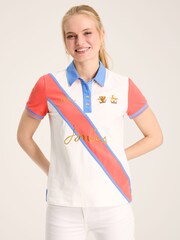 Joules Bramham Cream/Orange Polo Shirt - Image 1 of 8