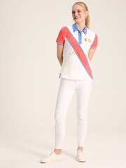 Joules Bramham Cream/Orange Polo Shirt - Image 3 of 8