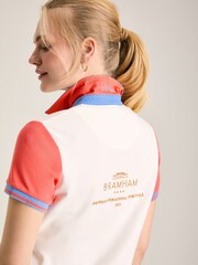 Joules Bramham Cream/Orange Polo Shirt - Image 5 of 8