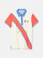 Joules Bramham Cream/Orange Polo Shirt - Image 7 of 8