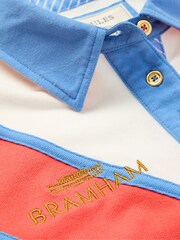 Joules Bramham Cream/Orange Polo Shirt - Image 8 of 8