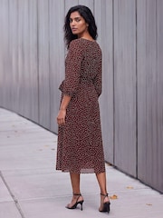 Roman Purple Spot Fit and Flare Dress - Image 3 of 4