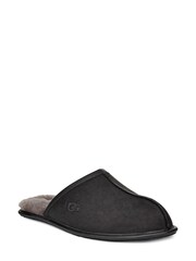 UGG Black Leather Scuff Slippers - Image 3 of 6