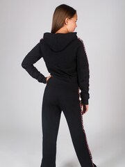 Pineapple Black Leopard Girls Logo Crop Hoodie - Image 2 of 5