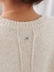 Mint Velvet Oatmeal Sequin Star Knit Jumper - Image 4 of 9