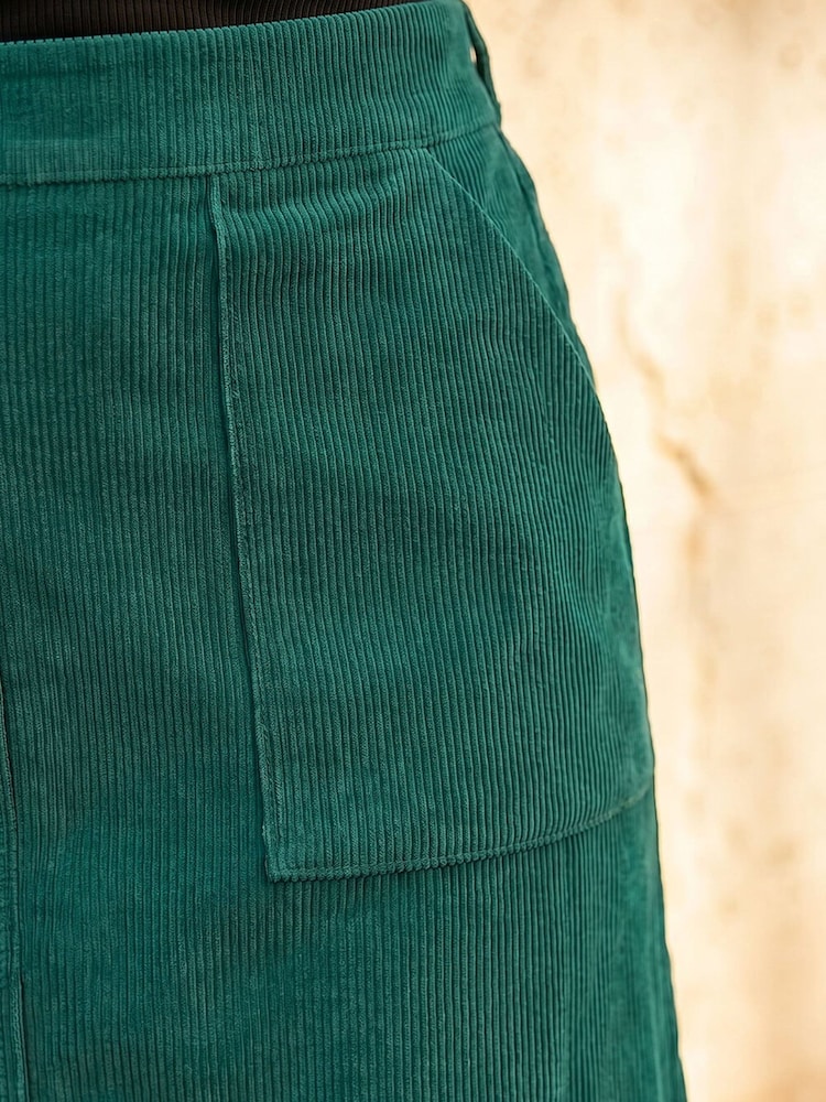 Roman Green Petite Cord Pocket Skirt - Image 4 of 4 Roman Green Petite Cord Pocket Skirt - Image 4 of 4