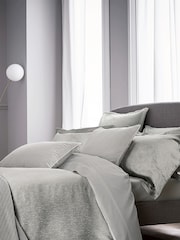 Bedeck Of Belfast Silver 300 Thread Count 100% Cotton Tahra Oxford Pillowcase - Image 1 of 3