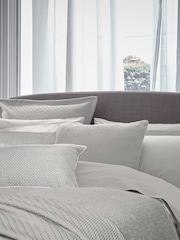 Bedeck Of Belfast Silver 300 Thread Count 100% Cotton Tahra Oxford Pillowcase - Image 3 of 3