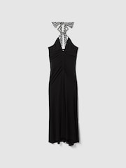 Reiss Black Bodycon Jersey Maxi Dress - Image 2 of 6