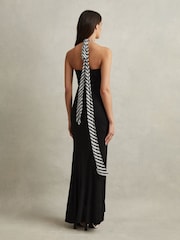 Reiss Black Bodycon Jersey Maxi Dress - Image 5 of 6