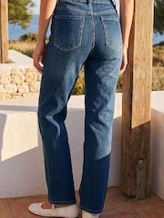 Roman Denim Blue Straight Leg Stretch Denim Jeans - Image 3 of 4