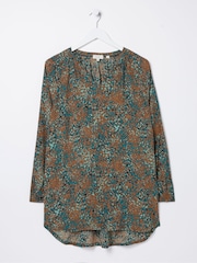 FatFace Green Faye Textured Spot Tunic - Image 1 of 1