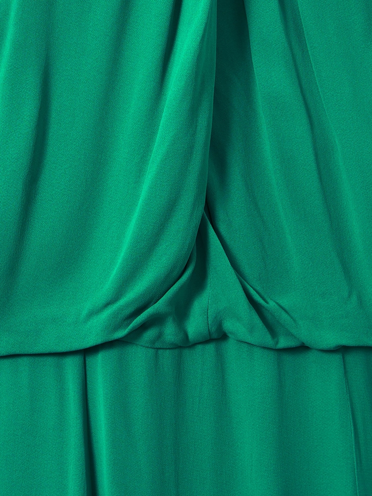 Reiss Green Elliana Drape Front Midi Dress - Image 5 of 5