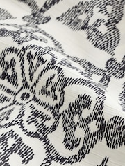 Black & White Tile Gathered Short Sleeve Textured Boxy T-Shirt - Image 5 of 5