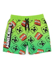 Vanilla Underground Green Boys Minecraft Licencing Swim Shorts - Image 1 of 6