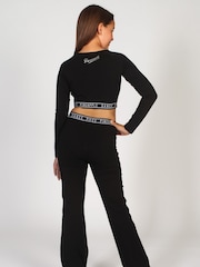 Pineapple Black Tape Girls Long Sleeve Crop Top - Image 4 of 5