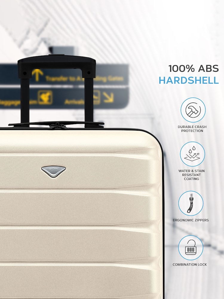 Flight Knight 56x45x25cm EasyJet Overhead 4 Wheel ABS Hard Case Cabin Carry On Hand Luggage - Image 4 of 7