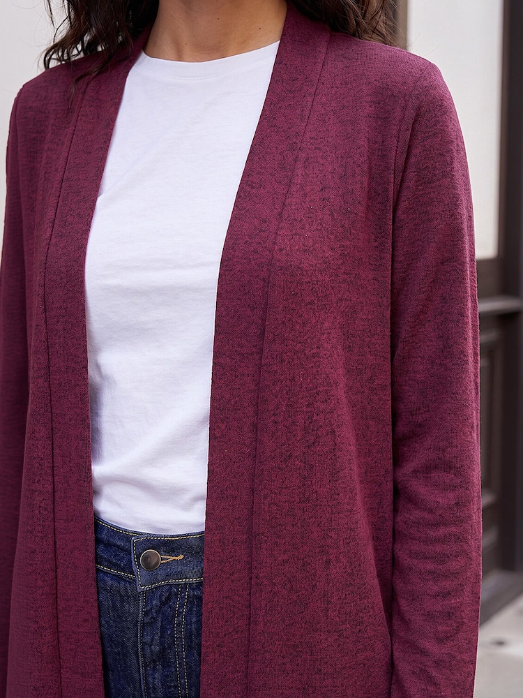 Roman Red Longline Knit Cardigan - Image 4 of 4 Roman Red Longline Knit Cardigan - Image 4 of 4